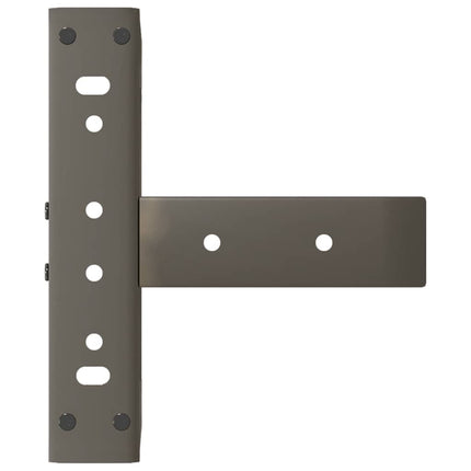 sofabordsben T-formet 2 stk. sort 38x25x(42-43) cm stål