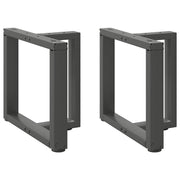 sofabordsben T-formet 2 stk. antracit 50x25x(42-43) cm stål