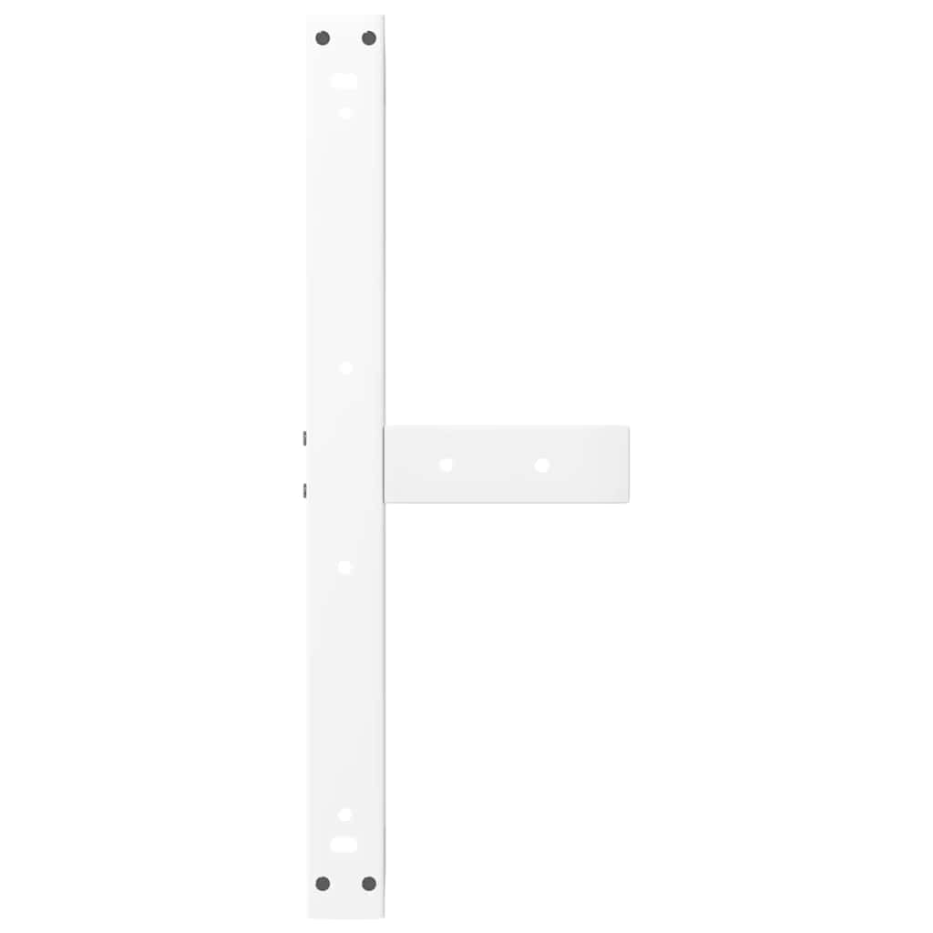 sofabordsben T-formet 2 stk. hvid 60x25x(42-43) cm stål