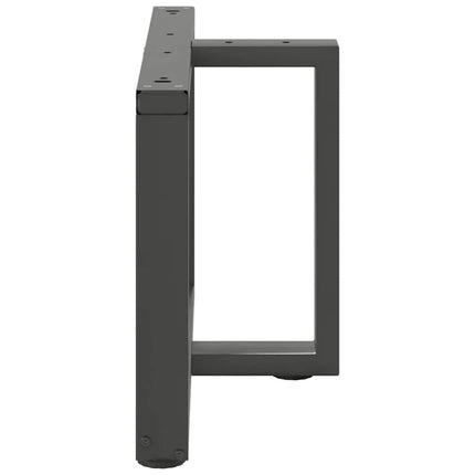sofabordsben T-formet 2 stk. antracit 60x25x(42-43) cm stål