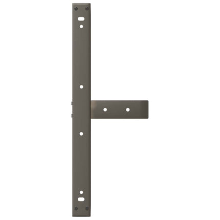 sofabordsben T-formet 2 stk. sort 70x25x(42-43) cm stål