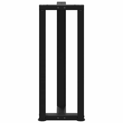 konsolbordben T-formet 2 stk. sort 25x28x(72-73) cm stål