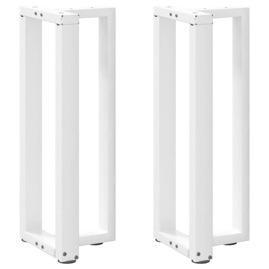 konsolbordben T-formet 2 stk. hvid 25x28x(72-73) cm stål
