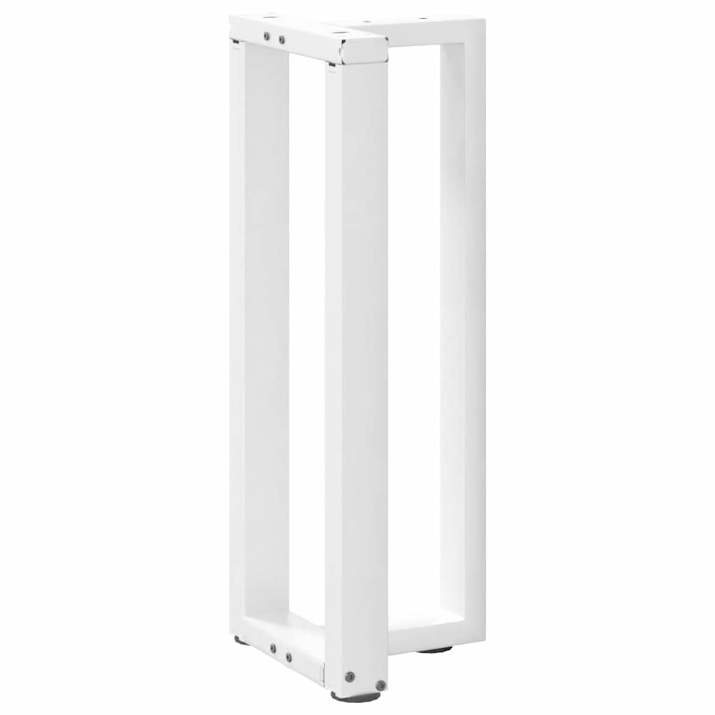 konsolbordben T-formet 2 stk. hvid 25x28x(72-73) cm stål