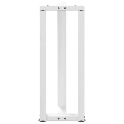 konsolbordben T-formet 2 stk. hvid 25x28x(72-73) cm stål