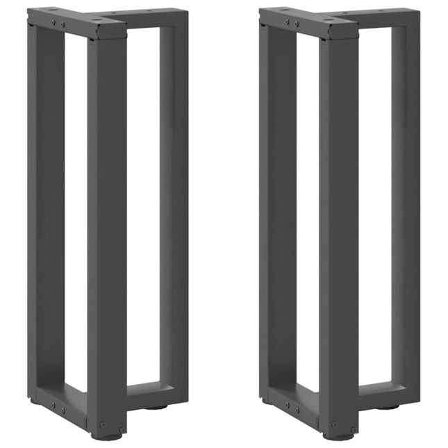 konsolbordben T-formet 2 stk. antracit 25x28x(72-73) cm stål