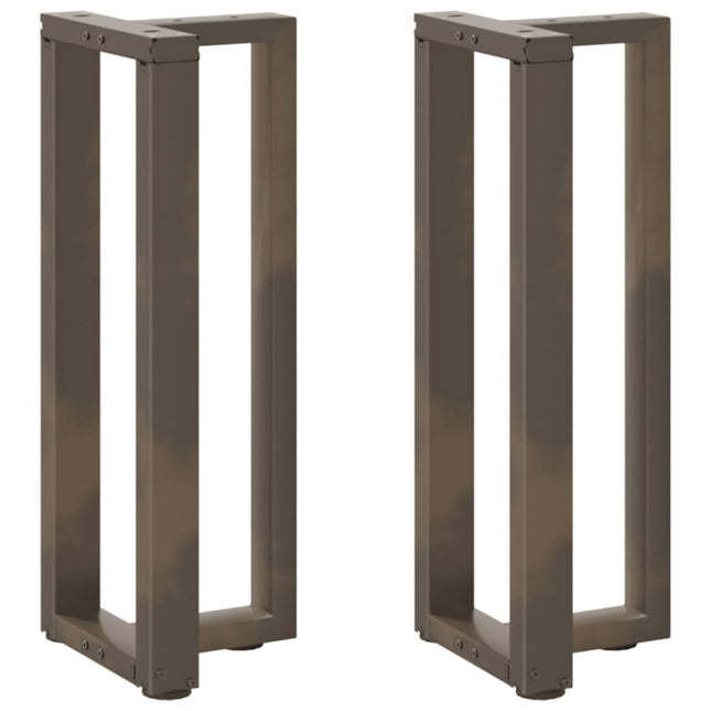 konsolbordben T-formet 2 stk. sort 25x28x(72-73) cm stål