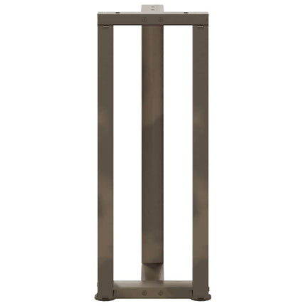 konsolbordben T-formet 2 stk. sort 25x28x(72-73) cm stål