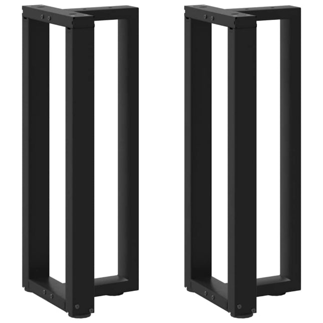 konsolbordben T-formet 2 stk. sort 38x25x(72-73) cm stål