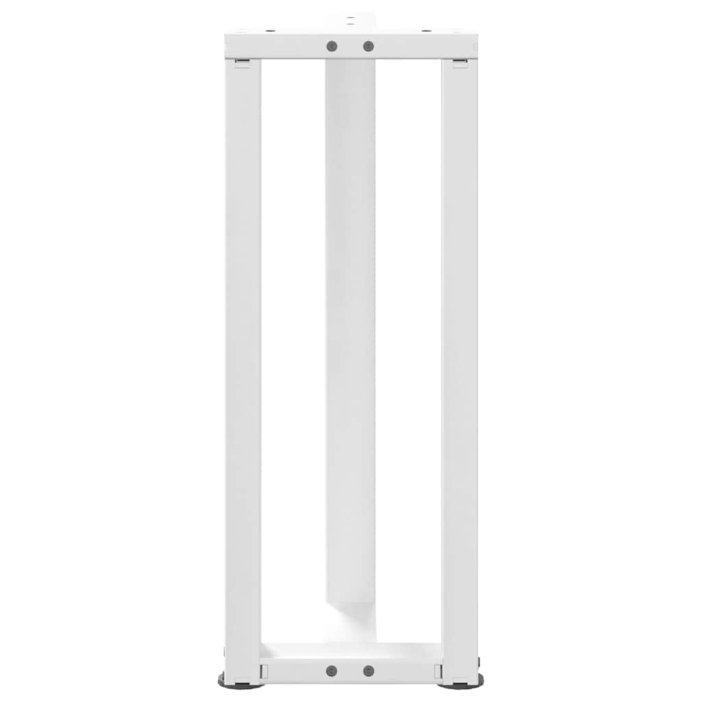 konsolbordben T-formet 2 stk. hvid 38x25x(72-73) cm stål