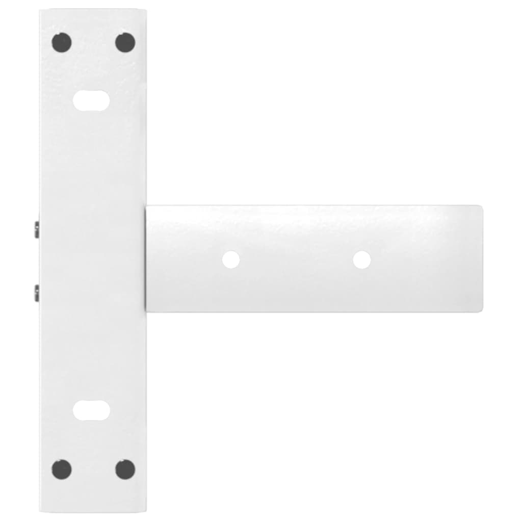 konsolbordben T-formet 2 stk. hvid 38x25x(72-73) cm stål