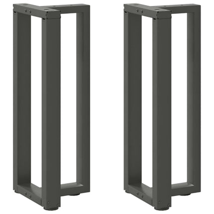 konsolbordben T-formet 2 stk. antracit 38x25x(72-73) cm stål
