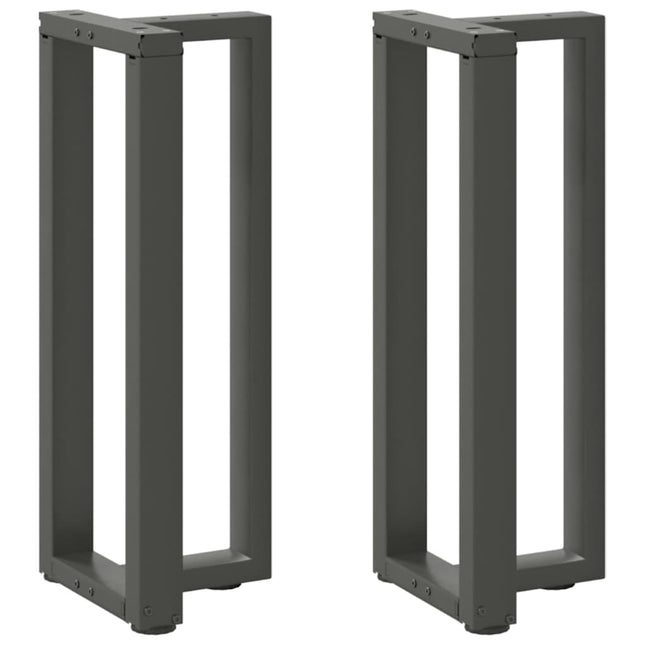 konsolbordben T-formet 2 stk. antracit 38x25x(72-73) cm stål