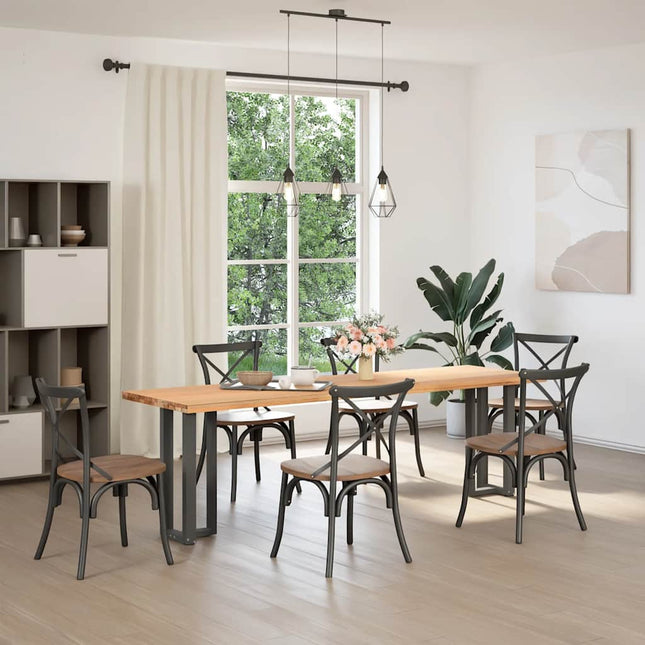 konsolbordben T-formet 2 stk. antracit 38x25x(72-73) cm stål