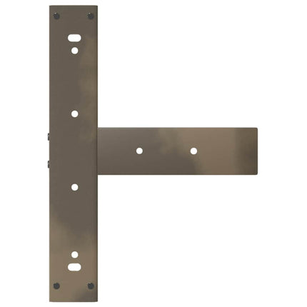 spisebordsben T-formet 2 stk. sort 50x35x(72-73) cm stål