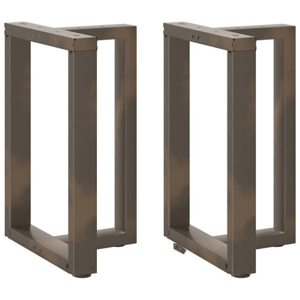 spisebordsben T-formet 2 stk. sort 60x35x(72-73) cm stål