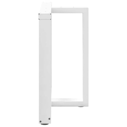 spisebordsben T-formet 2 stk. hvid 70x35x(72-73) cm stål