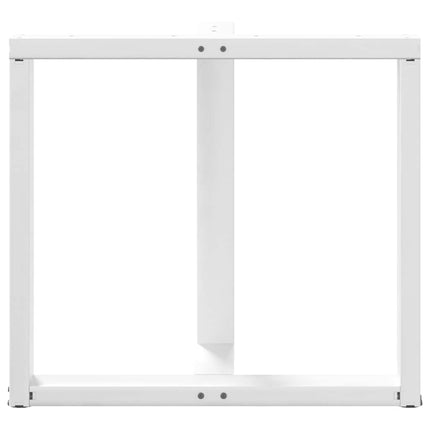 spisebordsben T-formet 2 stk. hvid 70x35x(72-73) cm stål