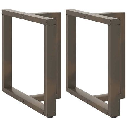 spisebordsben T-formet 2 stk. sort 80x35x(72-73) cm stål