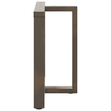 spisebordsben T-formet 2 stk. sort 80x35x(72-73) cm stål