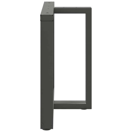 spisebordsben T-formet 2 stk. antracit 90x35x(72-73) cm stål