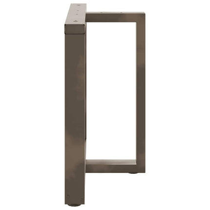 spisebordsben T-formet 2 stk. sort 90x35x(72-73) cm stål
