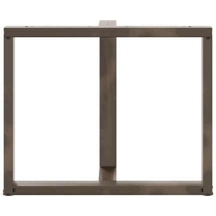 spisebordsben T-formet 2 stk. sort 90x35x(72-73) cm stål