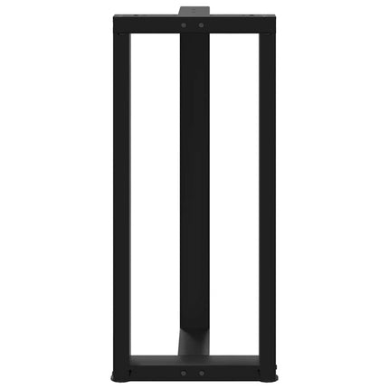 barbordsben T-formet 2 stk. sort 40x35x(90-91) cm stål