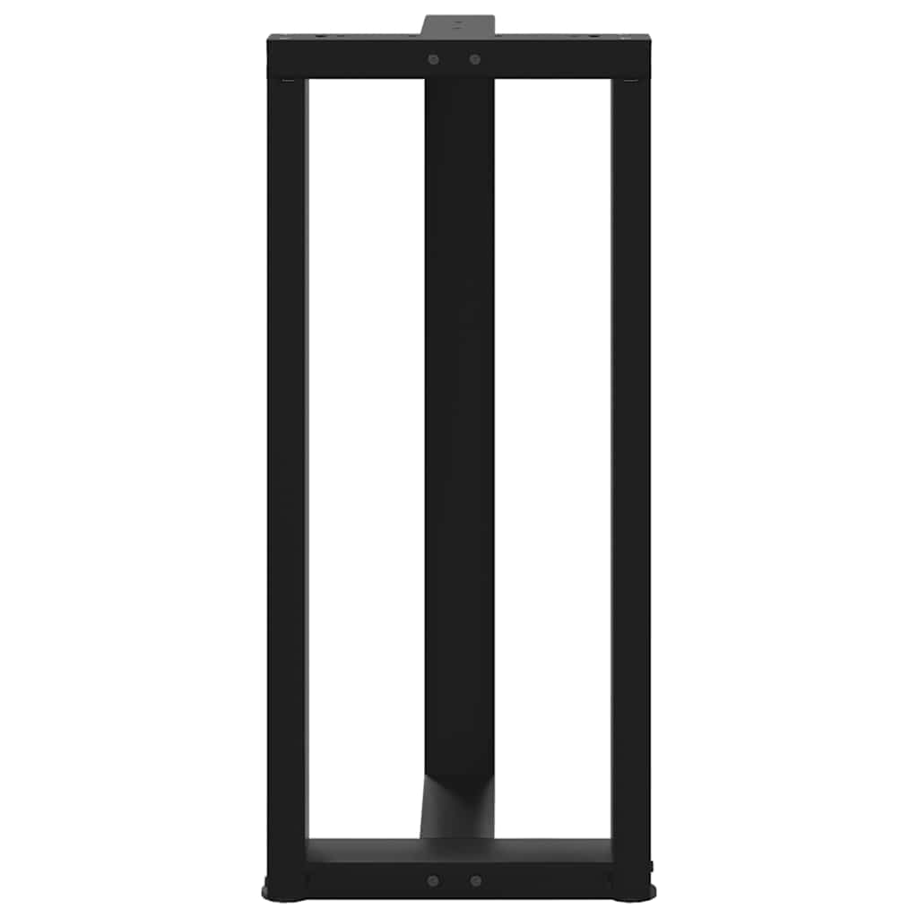 barbordsben T-formet 2 stk. sort 40x35x(90-91) cm stål
