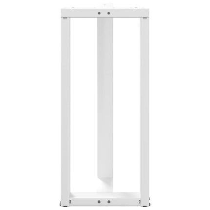 barbordsben T-formet 2 stk. hvid 40x35x(90-91) cm stål