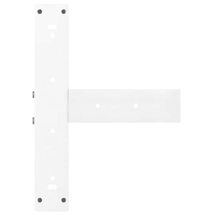 barbordsben T-formet 2 stk. hvid 40x35x(90-91) cm stål
