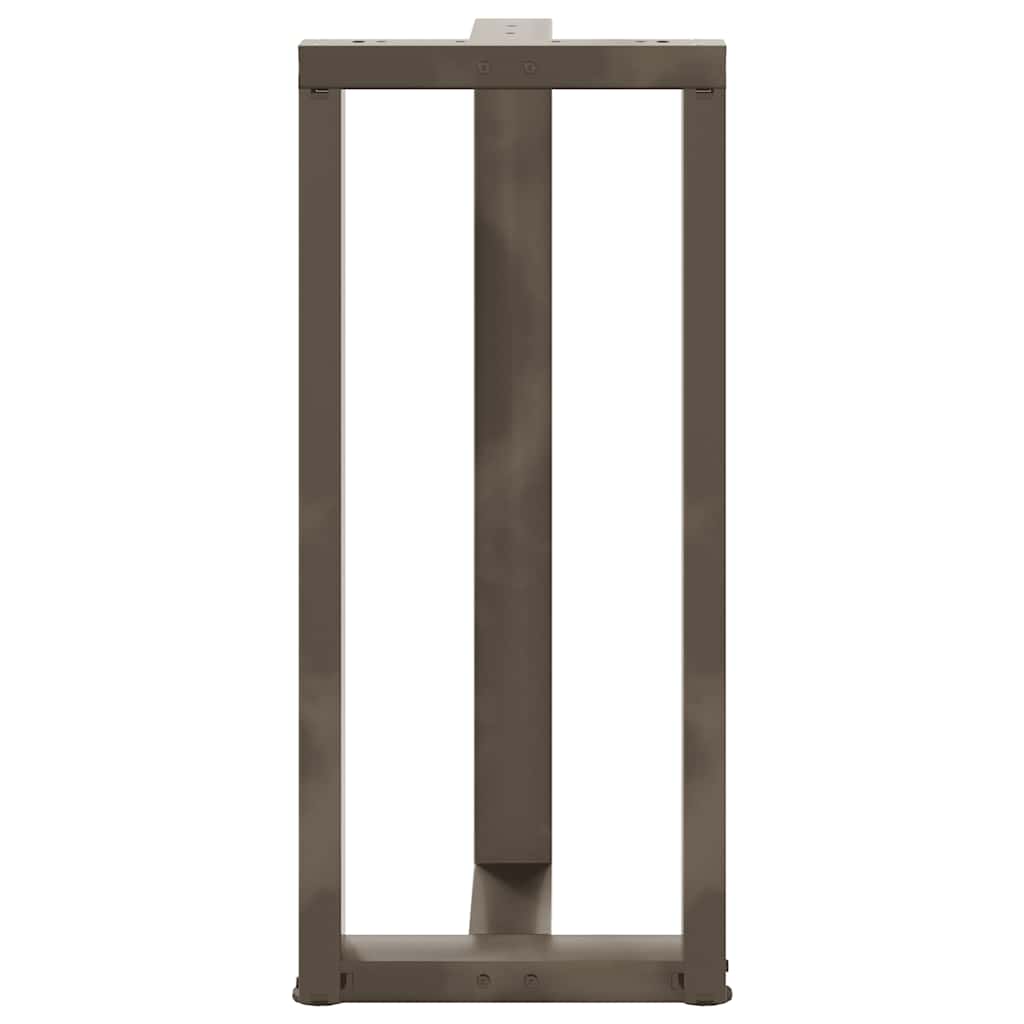 barbordsben T-formet 2 stk. sort 40x35x(90-91) cm stål