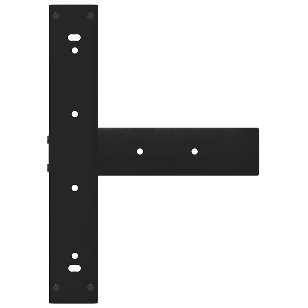 barbordsben T-formet 2 stk. sort 50x35x(90-91) cm stål