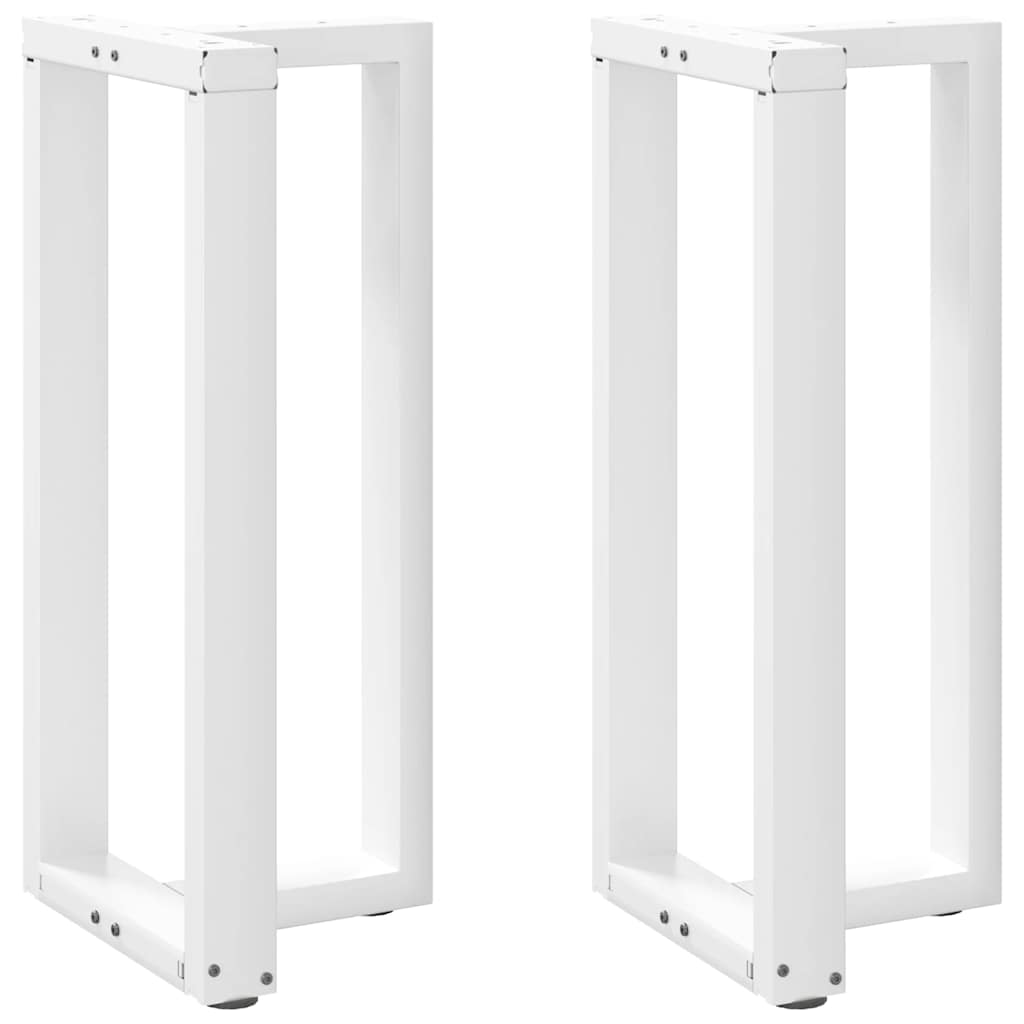 barbordsben T-formet 2 stk. hvid 50x35x(90-91) cm stål