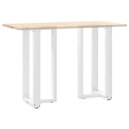 barbordsben T-formet 2 stk. hvid 50x35x(90-91) cm stål