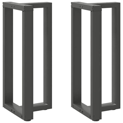 barbordsben T-formet 2 stk. antracit 50x35x(90-91) cm stål