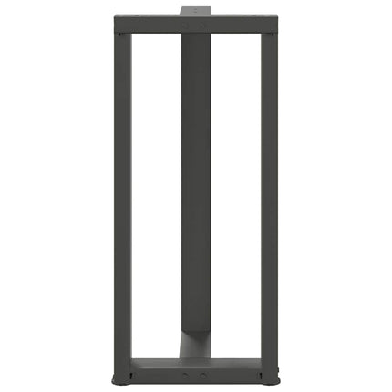 barbordsben T-formet 2 stk. antracit 50x35x(90-91) cm stål