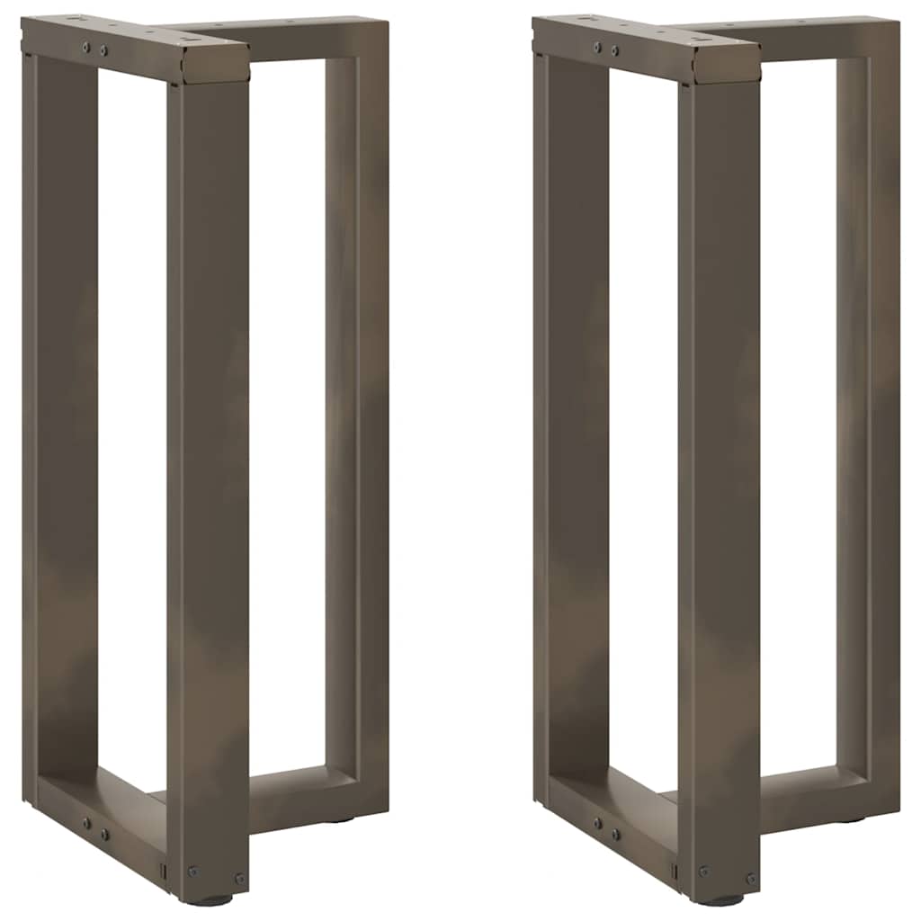 Barbordsben T-formet - 2 stk. i sort stål 50×35×(90-91) cm