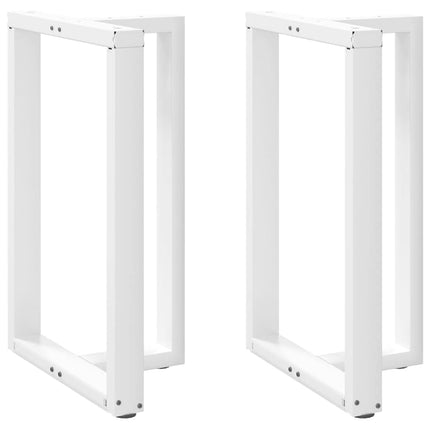 barbordsben T-formet 2 stk. hvid 60x35x(90-91) cm stål