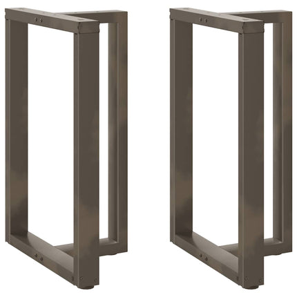 barbordsben T-formet 2 stk. sort 60x35x(90-91) cm stål