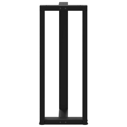 barbordsben T-formet 2 stk. sort 40x35x(100-101) cm stål
