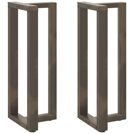 barbordsben T-formet 2 stk. sort 40x35x(100-101) cm stål
