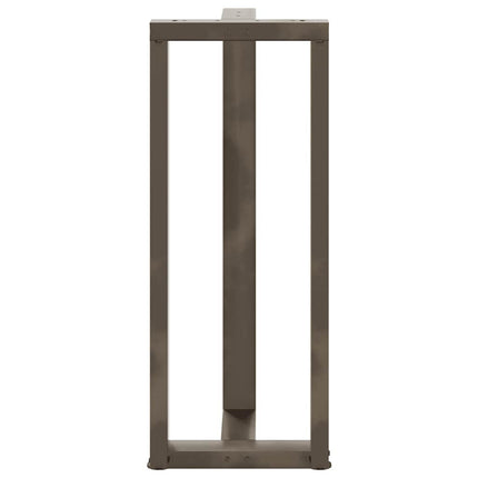 barbordsben T-formet 2 stk. sort 40x35x(100-101) cm stål
