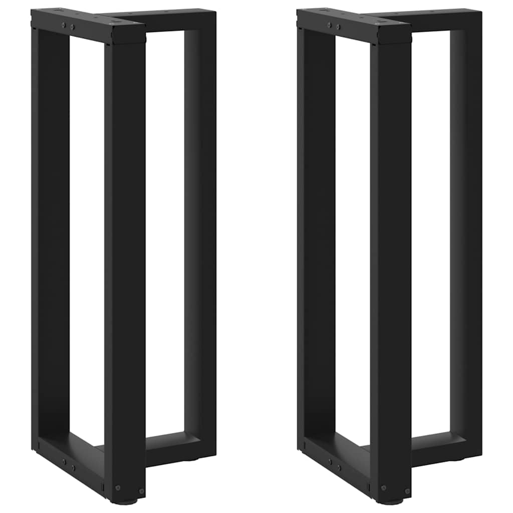 barbordsben T-formet 2 stk. sort 50x35x(100-101) cm stål billede