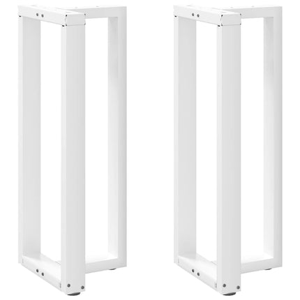 barbordsben T-formet 2 stk. hvid 50x35x(100-101) cm stål