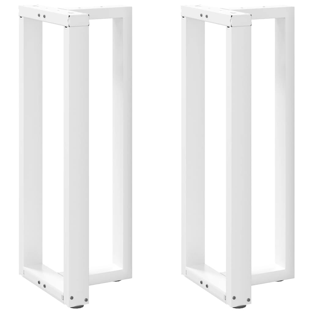 barbordsben T-formet 2 stk. hvid 50x35x(100-101) cm stål