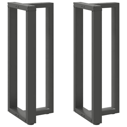 barbordsben T-formet 2 stk. antracit 50x35x(100-101) cm stål