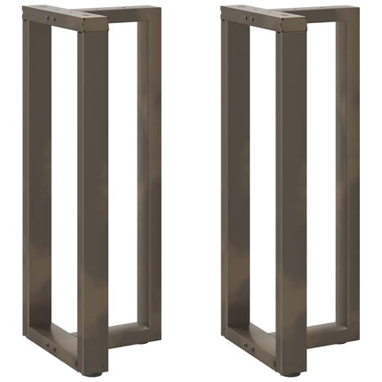barbordsben T-formet 2 stk. sort 50x35x(100-101) cm stål