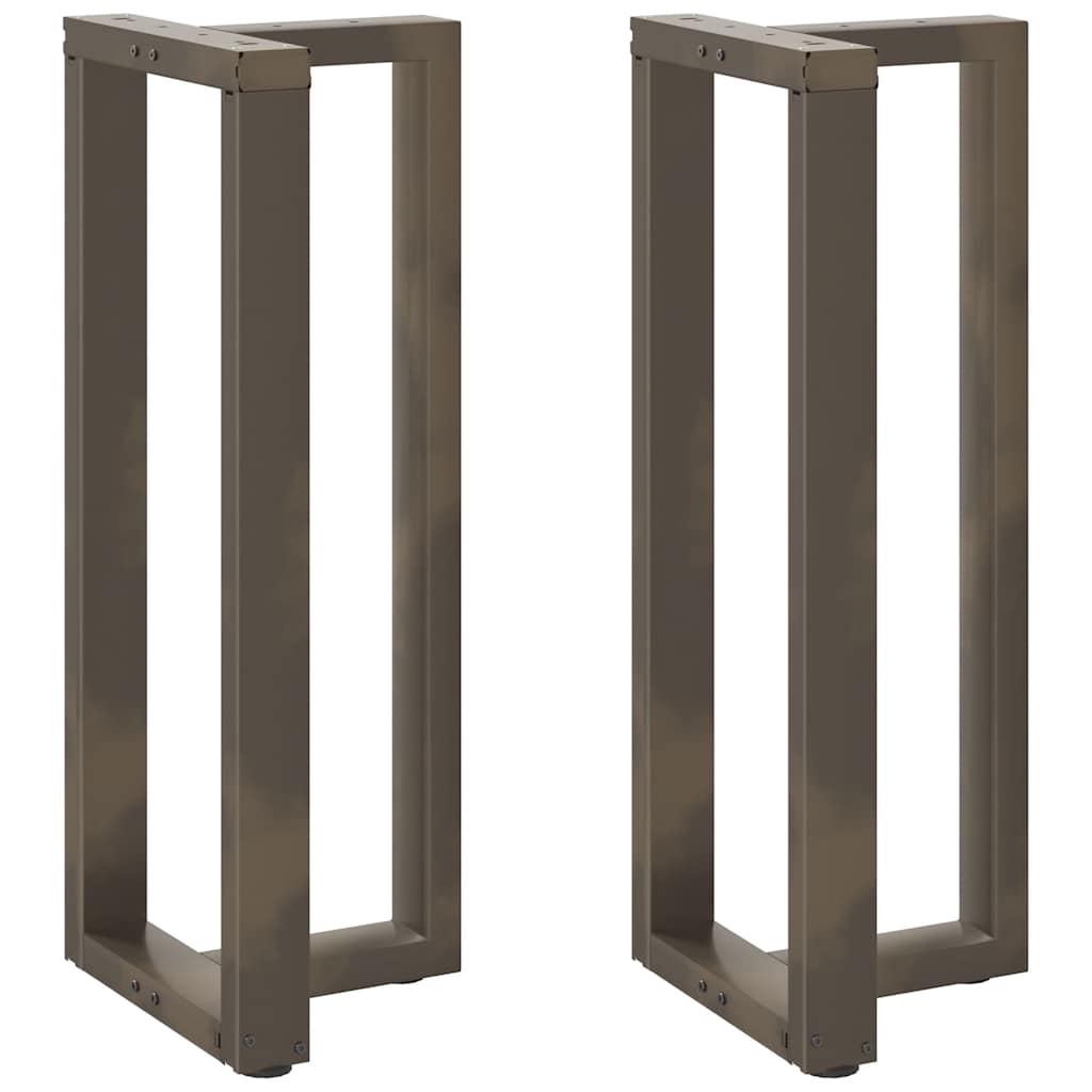 barbordsben T-formet 2 stk. sort 50x35x(100-101) cm stål billede