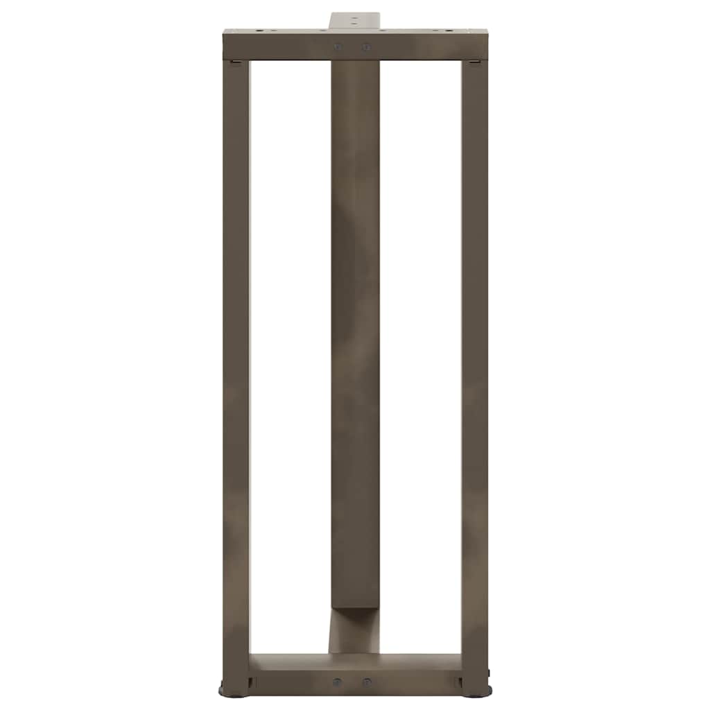 barbordsben T-formet 2 stk. sort 50x35x(100-101) cm stål